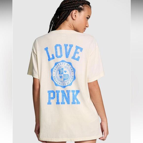 Victoria Secret PINK Campus Cotton Tee - Picture 2 of 3